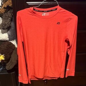 Russell Athletic Vibrant Orange Long Sleeve Tee